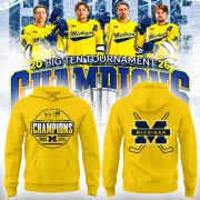 Michigan Hockey Tournament Champions 2026 Premium Hoodie Yellow Ver2