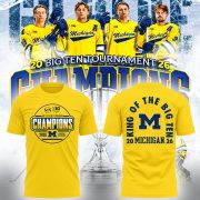 Michigan Hockey Tournament Champions 2026 Premium T-Shirt Yellow Ver2