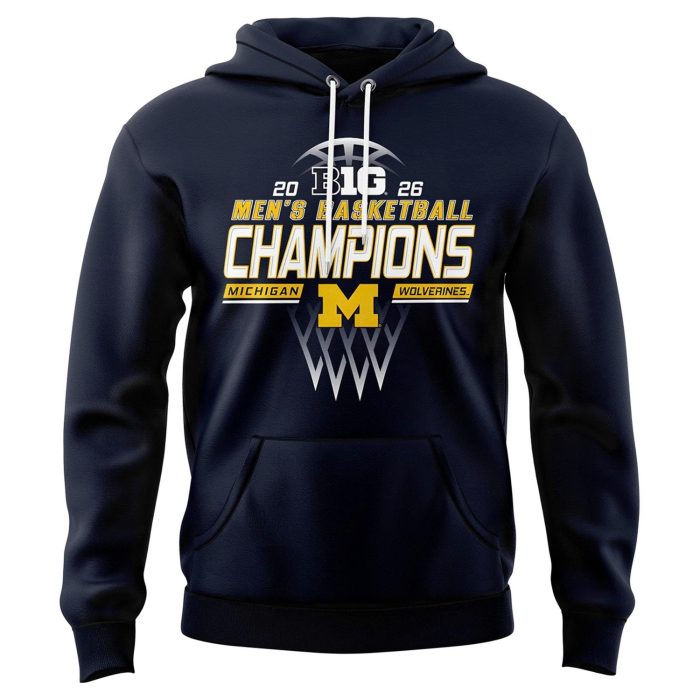 Michigan Men’s Basketball 2026 B1G Regular Season Champions Hoodie - Image 2