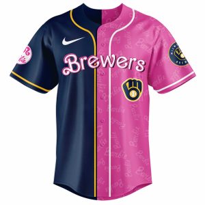 Milwaukee Brewers Barbie 2026 Special Edition Baseball Jersey by Drovenwear.com