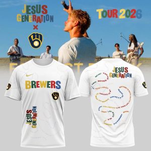 Milwaukee Brewers Jesus Generation Tour 2026 Graphic Shirt by Drovenwear.com