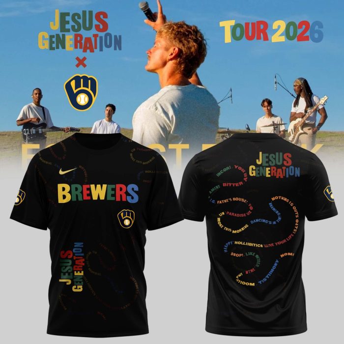 Milwaukee Brewers Jesus Generation Tour 2026 Graphic Shirt - Image 2