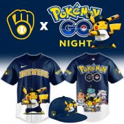 Milwaukee Brewers Pokémon GO Night Limited Edition Baseball Jersey