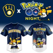 Milwaukee Brewers Pokémon GO Night Limited Edition Baseball Jersey - Image 2