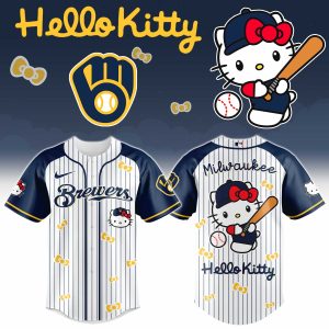 Milwaukee Brewers x Hello Kitty 2026 Limited Editions Jersey by Drovenwear.com