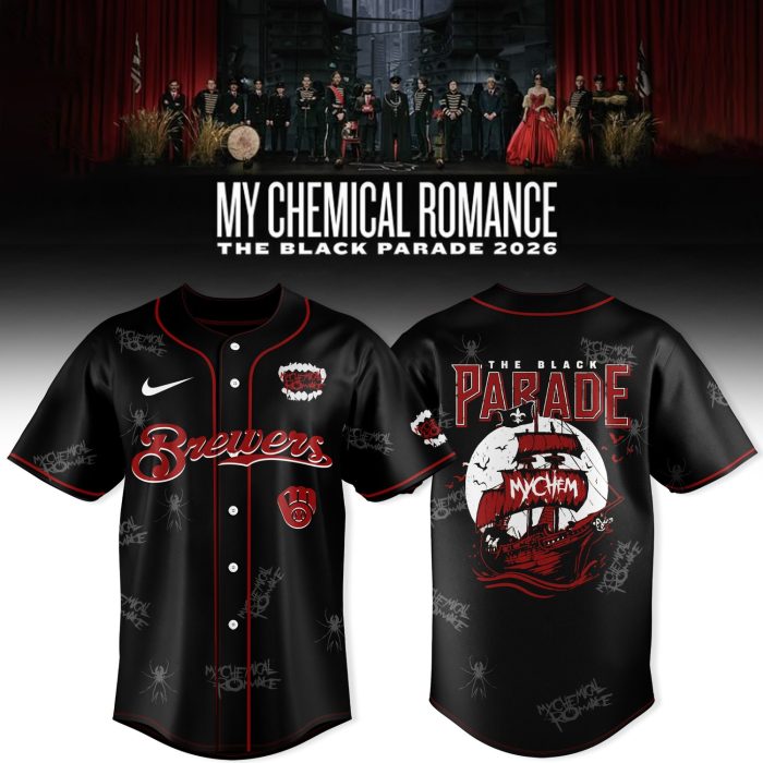 Milwaukee Brewers x My Chemical Romance The Black Parade 2026 Jersey Collection - Image 2