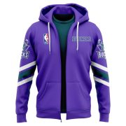 Milwaukee Bucks Retro Purple Zip Hoodie Vintage Style - Image 2