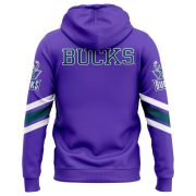 Milwaukee Bucks Retro Purple Zip Hoodie Vintage Style - Image 3