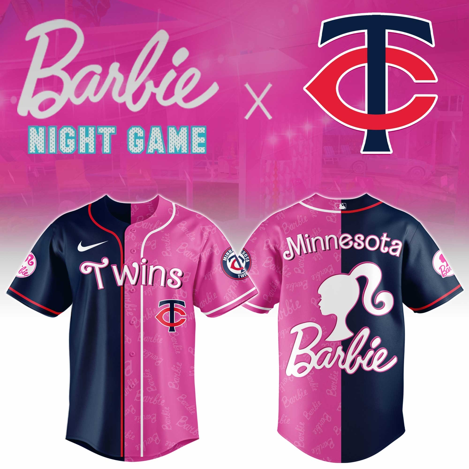 Minnesota Twins Barbie 2026 Special Edition Baseball Jersey Minnesota Twins Barbie 2026 Special Edition Baseball Jersey