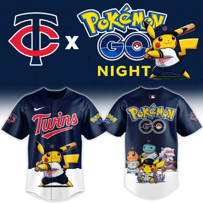 Minnesota Twins Pokémon GO Night Limited Edition Baseball Jersey - Image 2