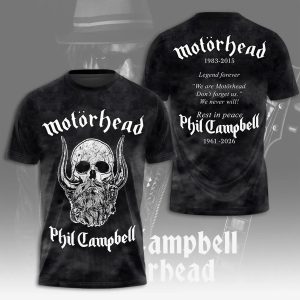 Motrhead x Phil Campbell 3D Graphic Rock Band TShirt Ver2 by Drovenwear.com
