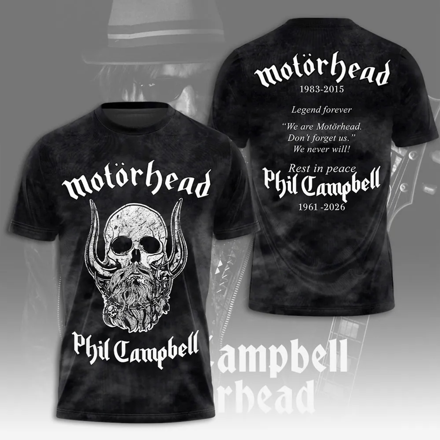 Motörhead x Phil Campbell 3D Graphic Rock Band T-Shirt Ver2 Motörhead x Phil Campbell 3D Graphic Rock Band T-Shirt Ver2