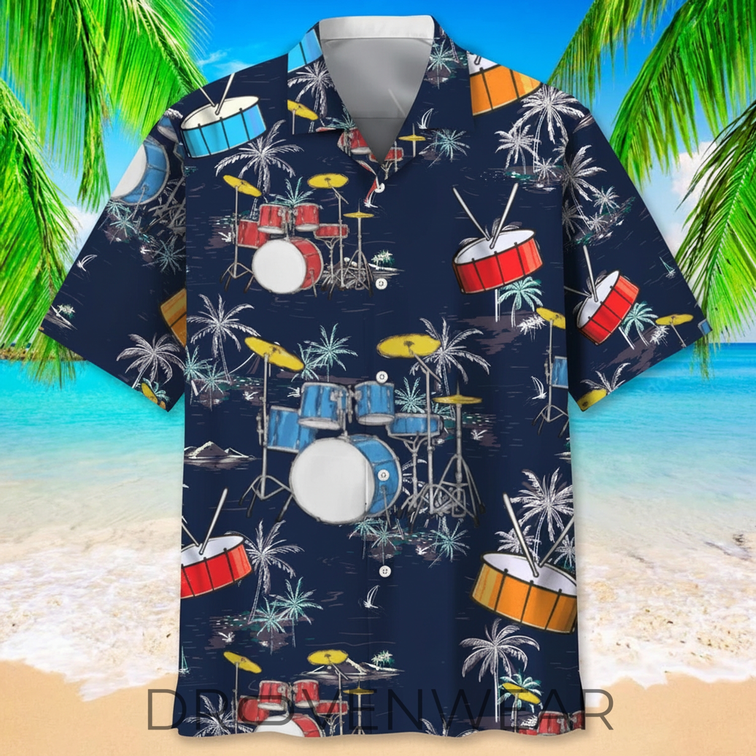 Nature Drum Beach Style Hawaiian Shirt Nature Drum Beach Style Hawaiian Shirt