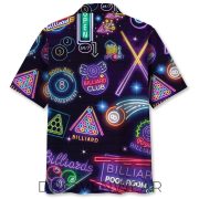 Neon Billiard Graphic Hawaiian Style Shirt - Image 3