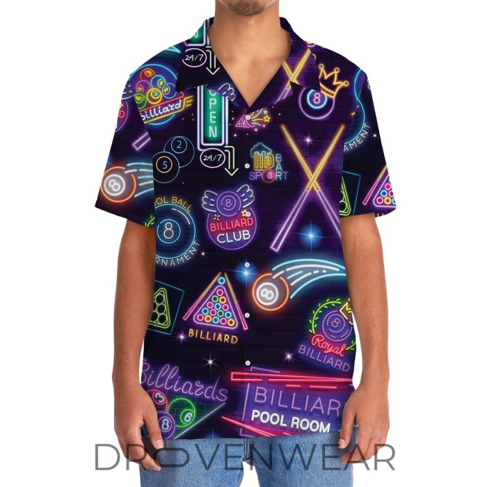 Neon Billiard Graphic Hawaiian Style Shirt - Image 5