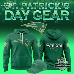 New England Patriots St Patricks Day 2026 Hoodie And Cap Set by Teesculture.com