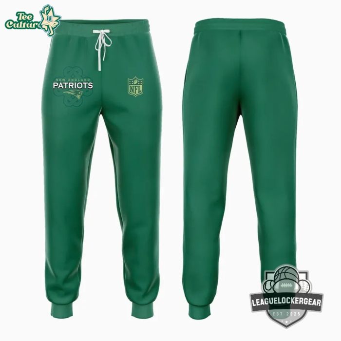 New England Patriots St Patrick’s Day 2026 Hoodie And Cap Set - Image 2