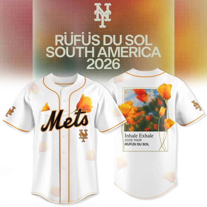 New York Mets 2 X RÜFÜS DU SOL Baseball Jersey - Image 2