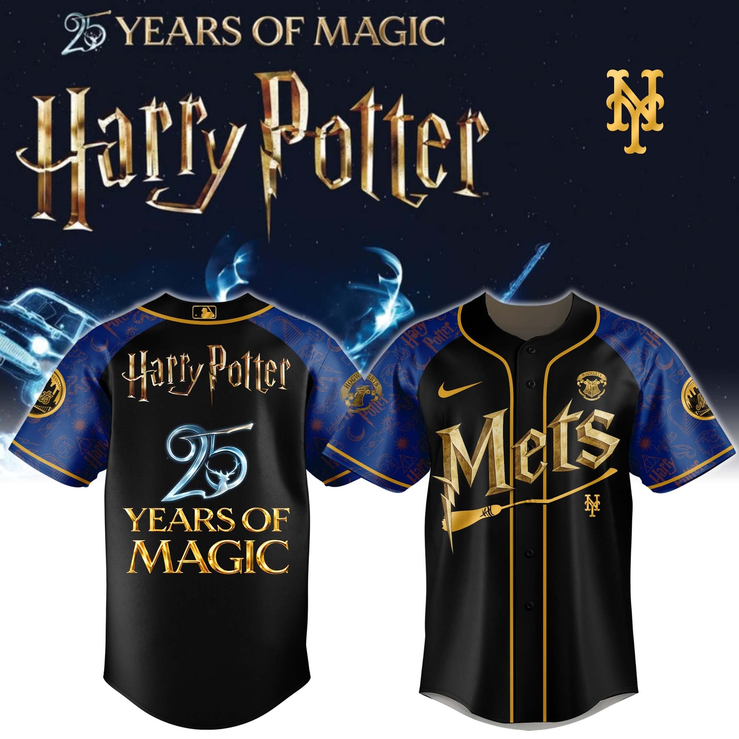 New York Mets Harry Potter 25 Years Of Magic Game Night 2026 Special Edition Jersey Version 2 New York Mets Harry Potter 25 Years Of Magic Game Night 2026 Special Edition Jersey Version 2