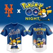 New York Mets Pokémon GO Night Limited Edition Baseball Jersey - Image 2