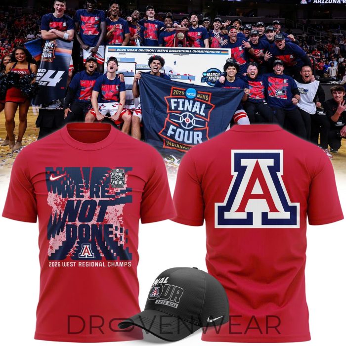 Nike Arizona Wildcats Men’s Basketball 2026 Final Four Locker Room Navy Limited T-Shirt - Image 4