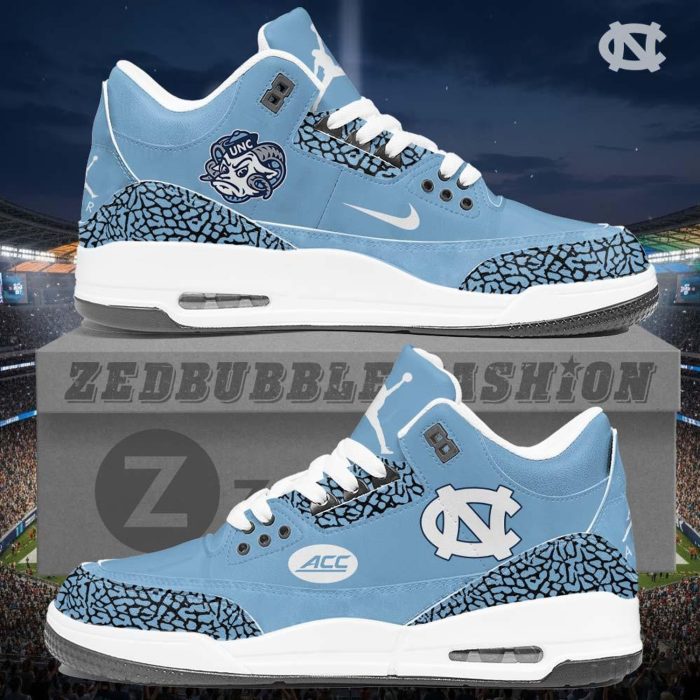 North Carolina Tar Heels AJ3 Custom Sneakers 2026 Edition - Image 2