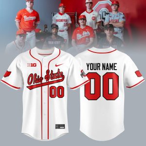 OSU Baseball 2026 Custom Limited Jersey White Edition by Drovenwear.com