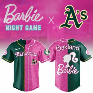 Oakland Athletics Barbie 2026 Special Edition Baseball Jersey by Drovenwear.com