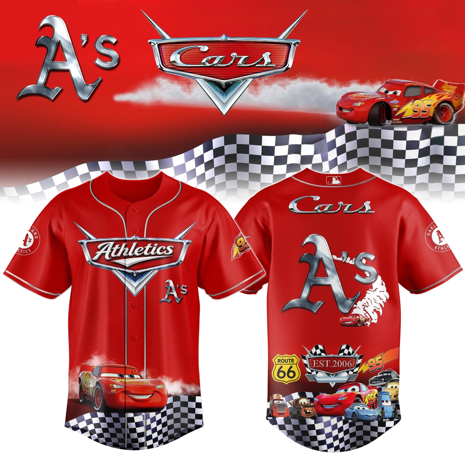 Oakland Athletics Cars 20th Anniversary Inspired Limited Edition Baseball Jersey Oakland Athletics Cars 20th Anniversary Inspired Limited Edition Baseball Jersey