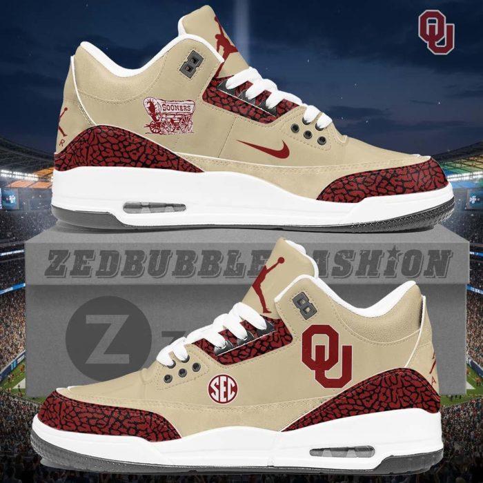 Oklahoma Sooners AJ3 Custom Sneakers 2026 Edition - Image 3