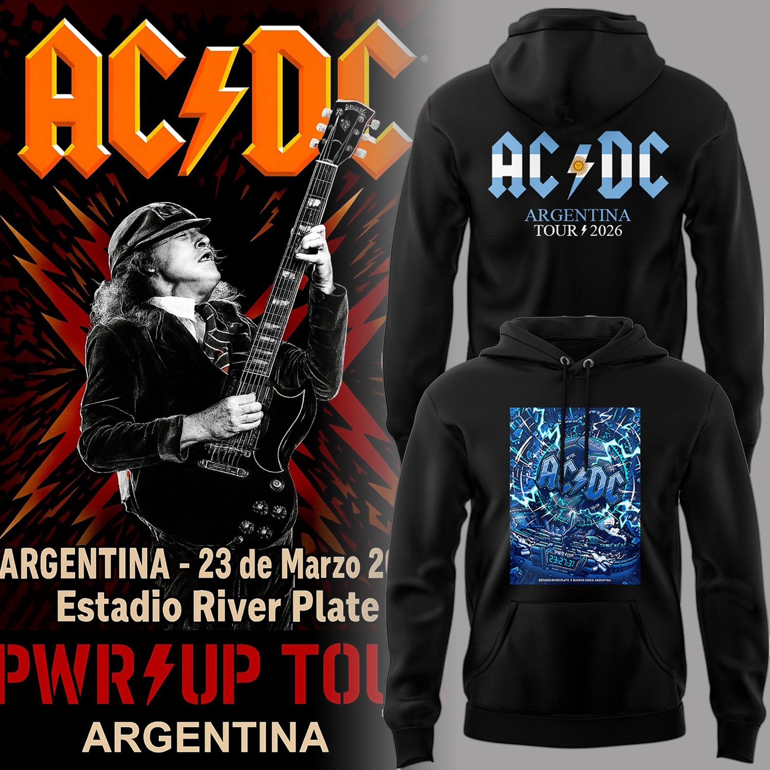 PWR UP Tour, Argentina Tour, Band Merch PWR UP Tour, Argentina Tour, Band Merch