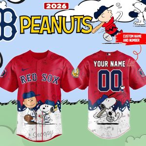 Peanuts Jersey Red Sox Jersey Custom Jersey by Drovenwear.com