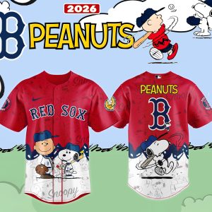 Peanuts Jersey Red Sox Jersey Snoopy Apparel by Drovenwear.com