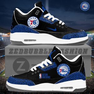 Philadelphia 76ers AJ3 Custom Sneakers 2026 Edition by Drovenwear.com