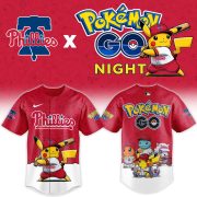 Philadelphia Phillies Pokémon GO Night Limited Edition Baseball Jersey - Image 2