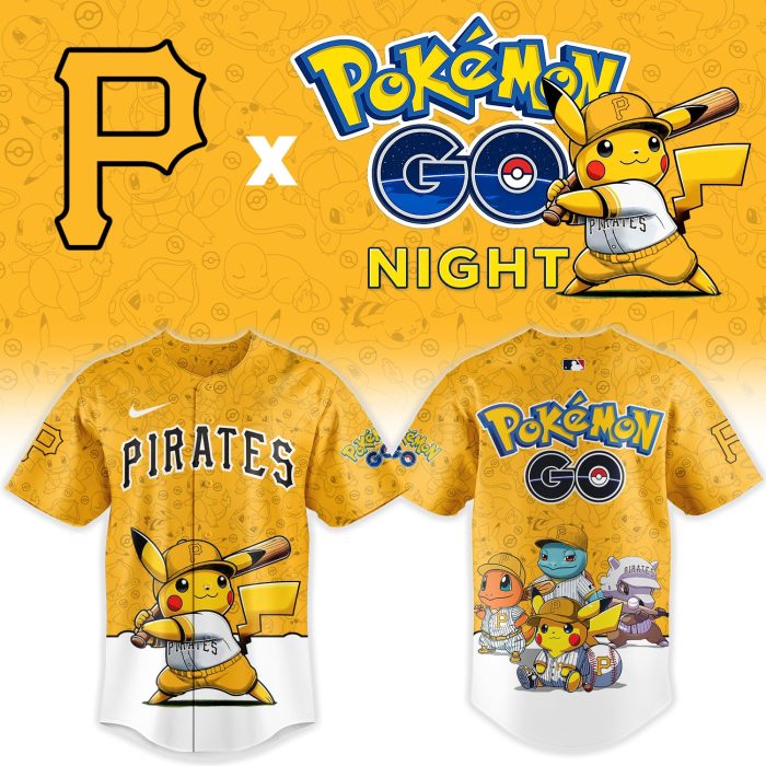 Pittsburgh Pirates Pokémon GO Night Limited Edition Baseball Jersey - Image 2
