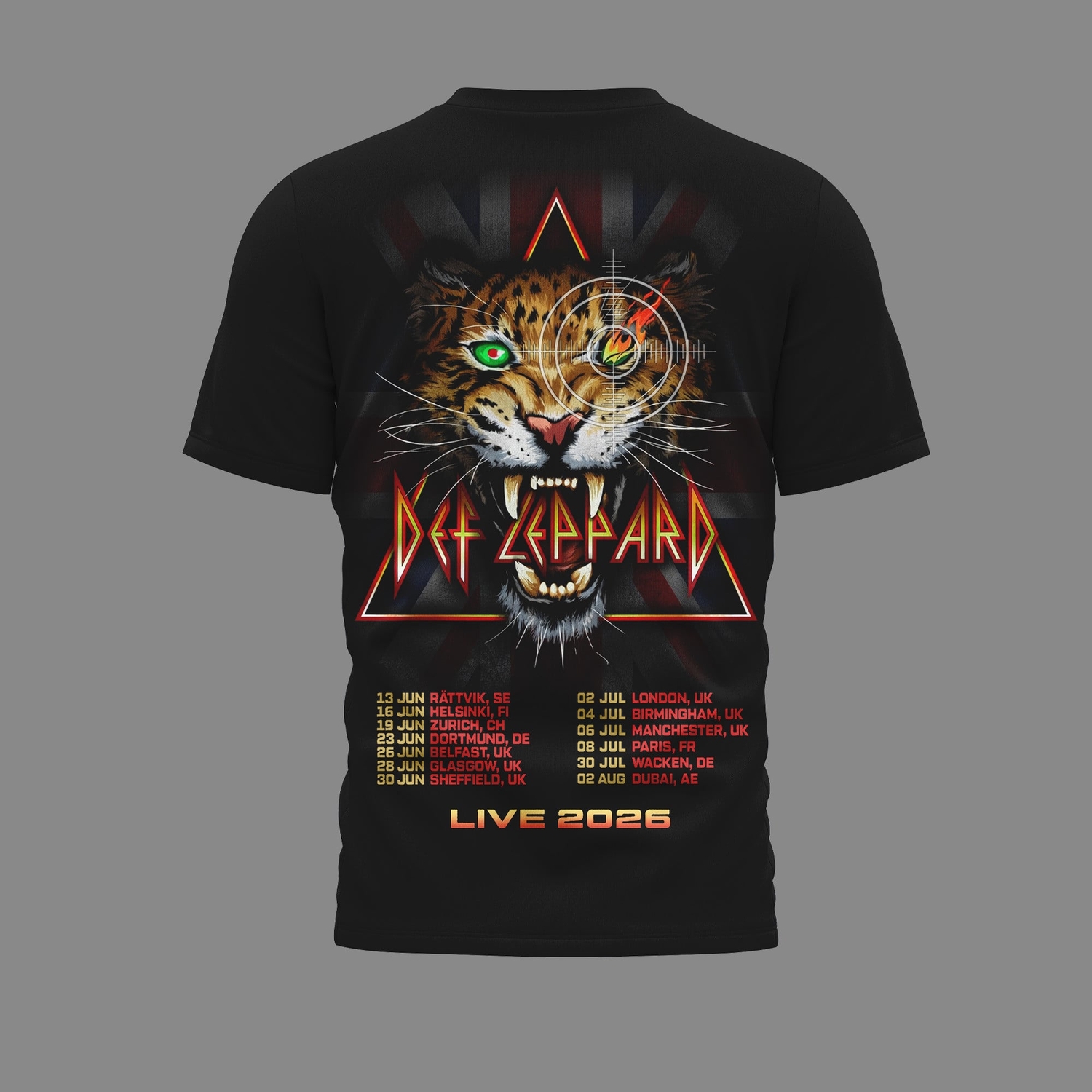 Premium Def Leppard Heavy Metal Graphic 3D Shirt Premium Def Leppard Heavy Metal Graphic 3D Shirt