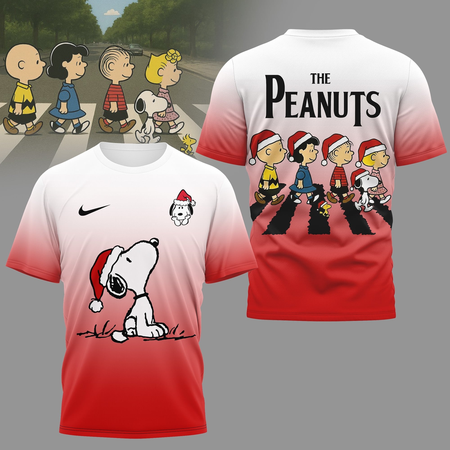 Premium Peanuts Abbey Road Style 3D Graphic Shirt Premium Peanuts Abbey Road Style 3D Graphic Shirt