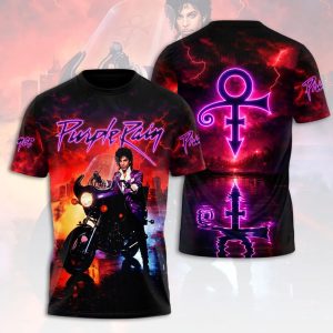 Prince Purple Rain Tribute 3D Graphic Tshirt Limited Edition by Drovenwear.com