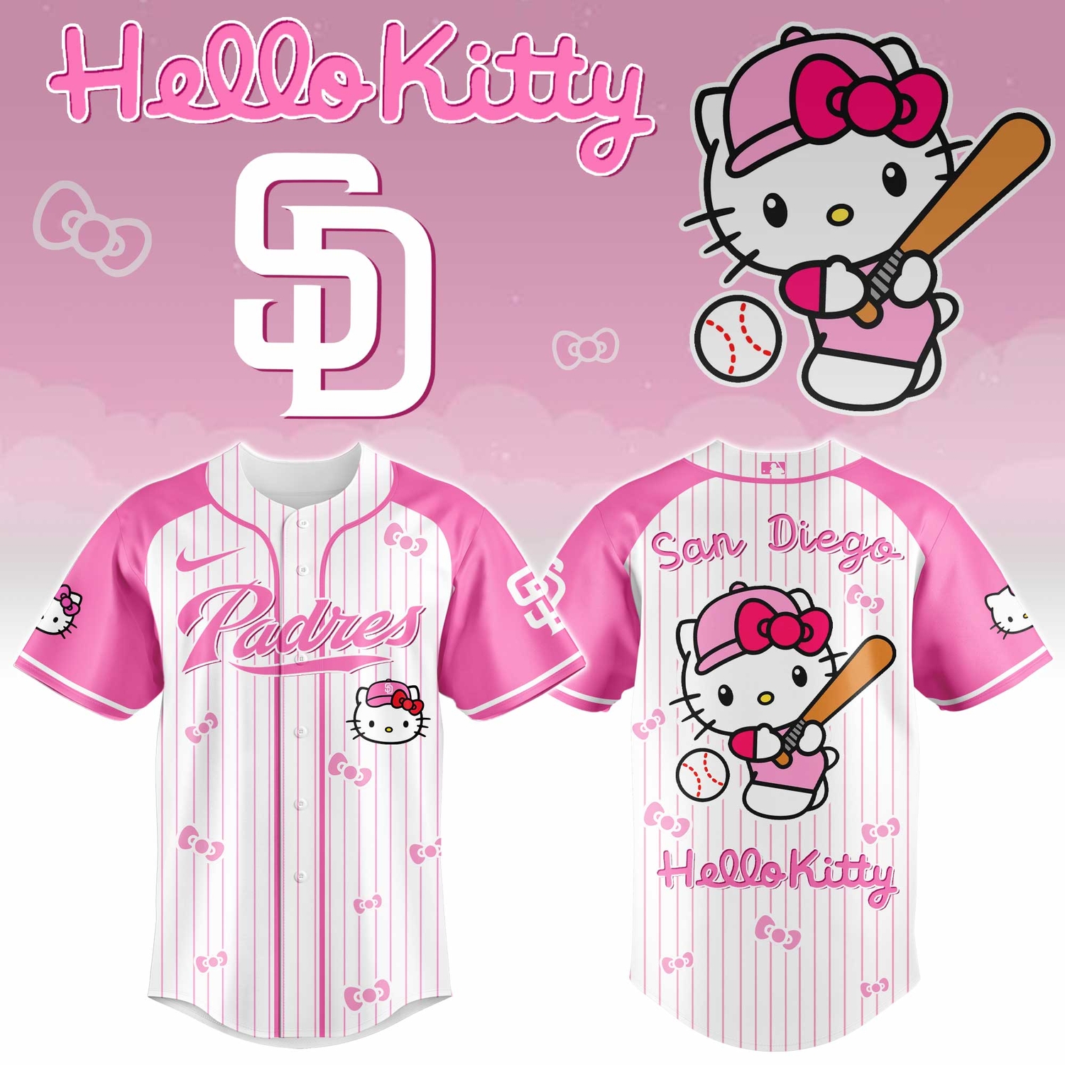 San Diego Padres x Hello Kitty 2026 Limited Editions Jersey Ver 2 San Diego Padres x Hello Kitty 2026 Limited Editions Jersey Ver 2