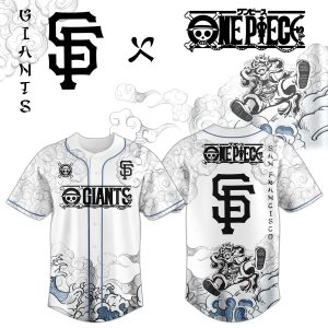 San Francisco Giants x Luffy Gear 5 Anime Baseball Jersey by Drovenwear.com