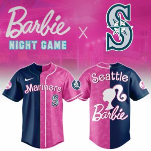 Seattle Mariners Barbie 2026 Special Edition Baseball Jersey by Drovenwear.com