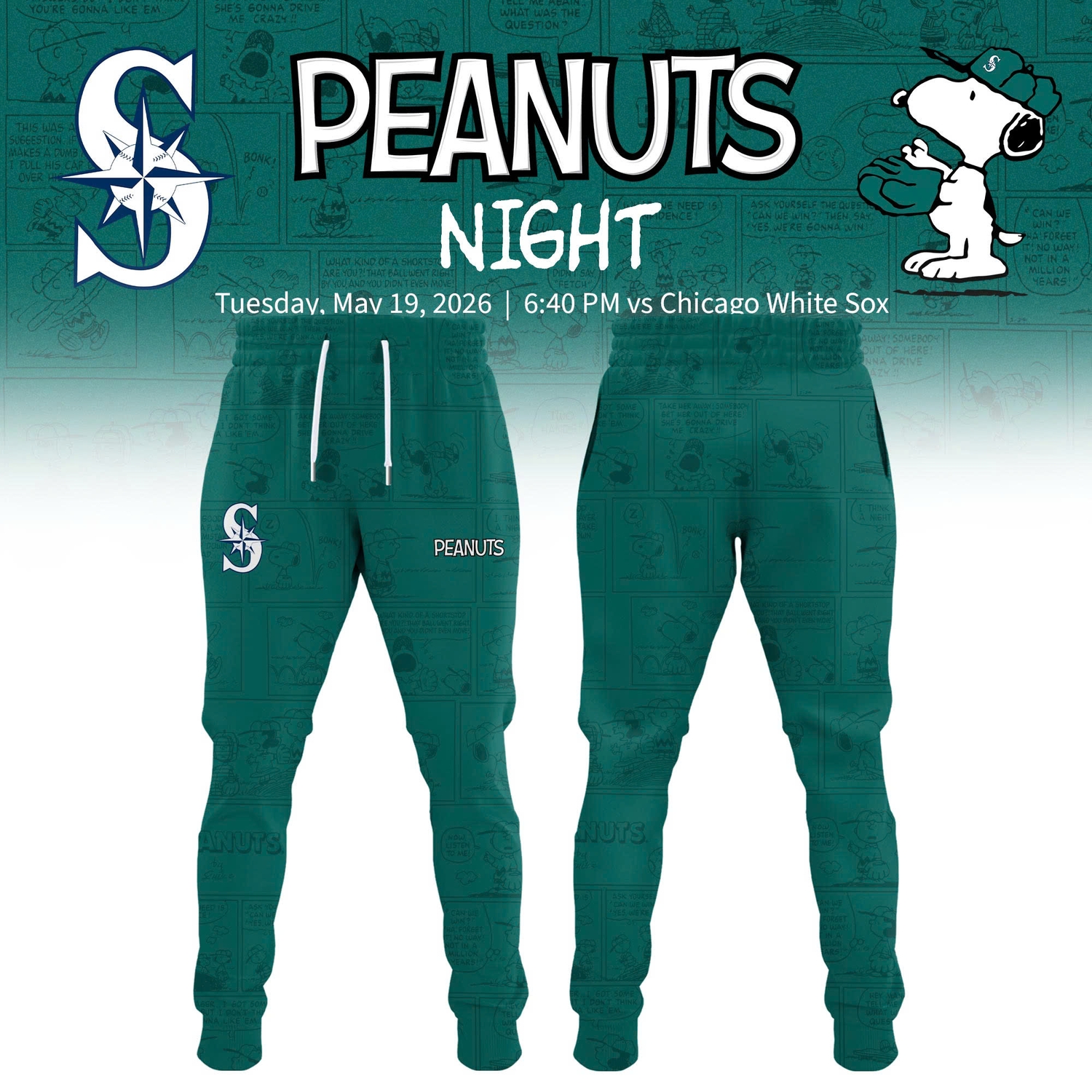 Seattle Mariners Peanuts Night 2026 Special Edition Jersey Seattle Mariners Peanuts Night 2026 Special Edition Jersey