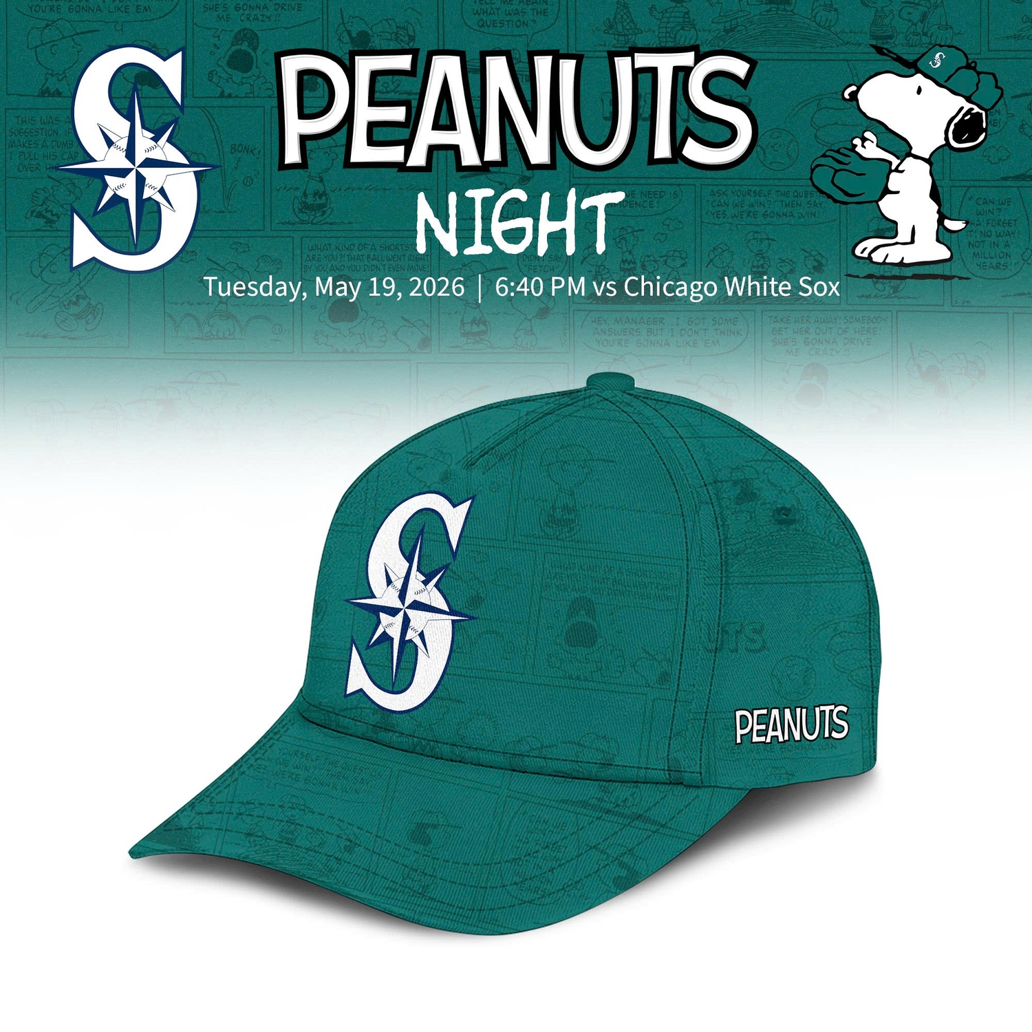 Seattle Mariners Peanuts Night 2026 Special Edition Jersey Seattle Mariners Peanuts Night 2026 Special Edition Jersey