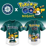 Seattle Mariners Pokémon GO Night Limited Edition Baseball Jersey - Image 2