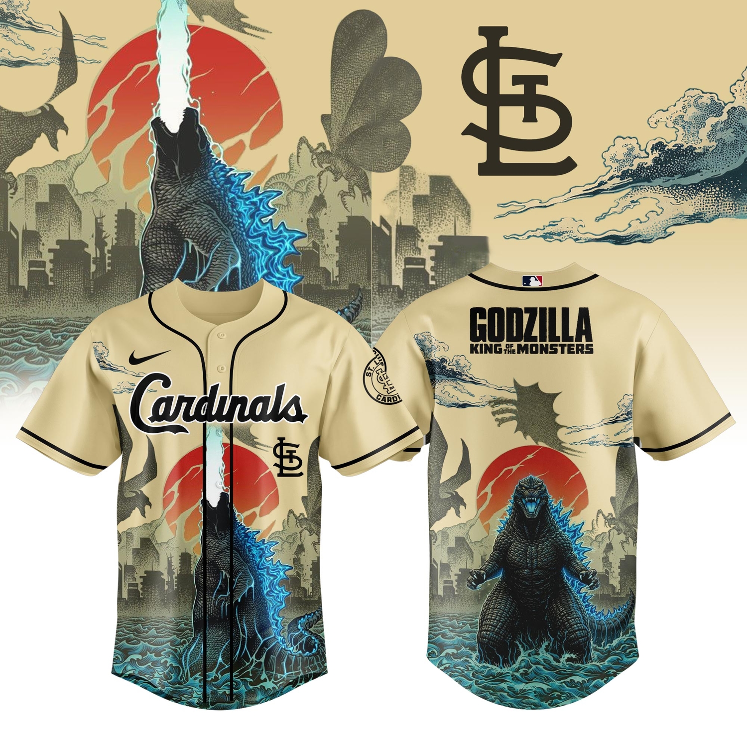 St. Louis Cardinals Godzilla King Of The Monsters Special Edition Baseball Jersey St. Louis Cardinals Godzilla King Of The Monsters Special Edition Baseball Jersey