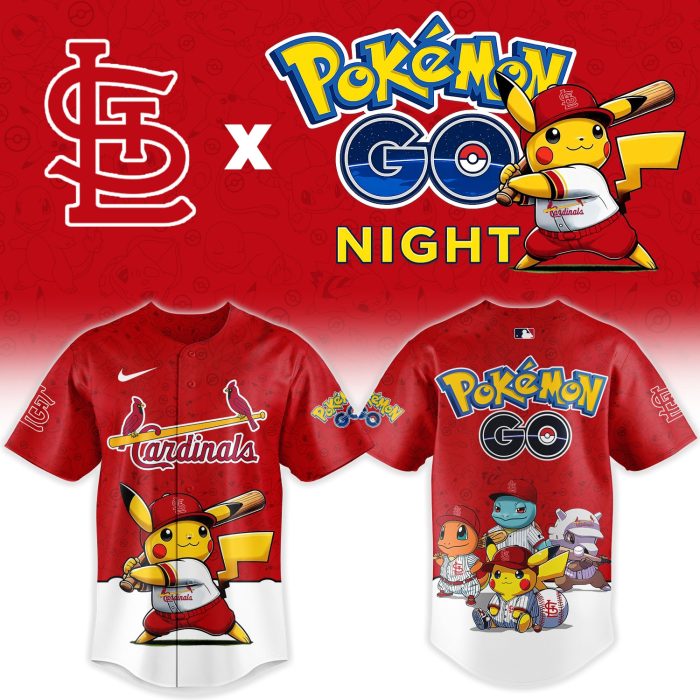St. Louis Cardinals Pokémon GO Night Limited Edition Baseball Jersey - Image 2