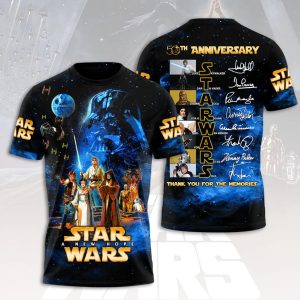Star Wars 50th Anniversary 3D TShirt 2026 by Drovenwear.com