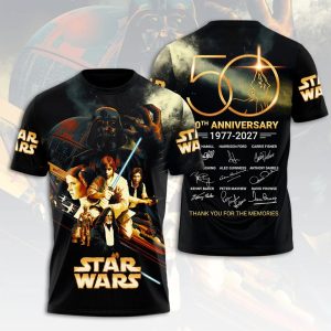 Star Wars 50th Anniversary 3D TShirt 2026 Ver2 by Drovenwear.com