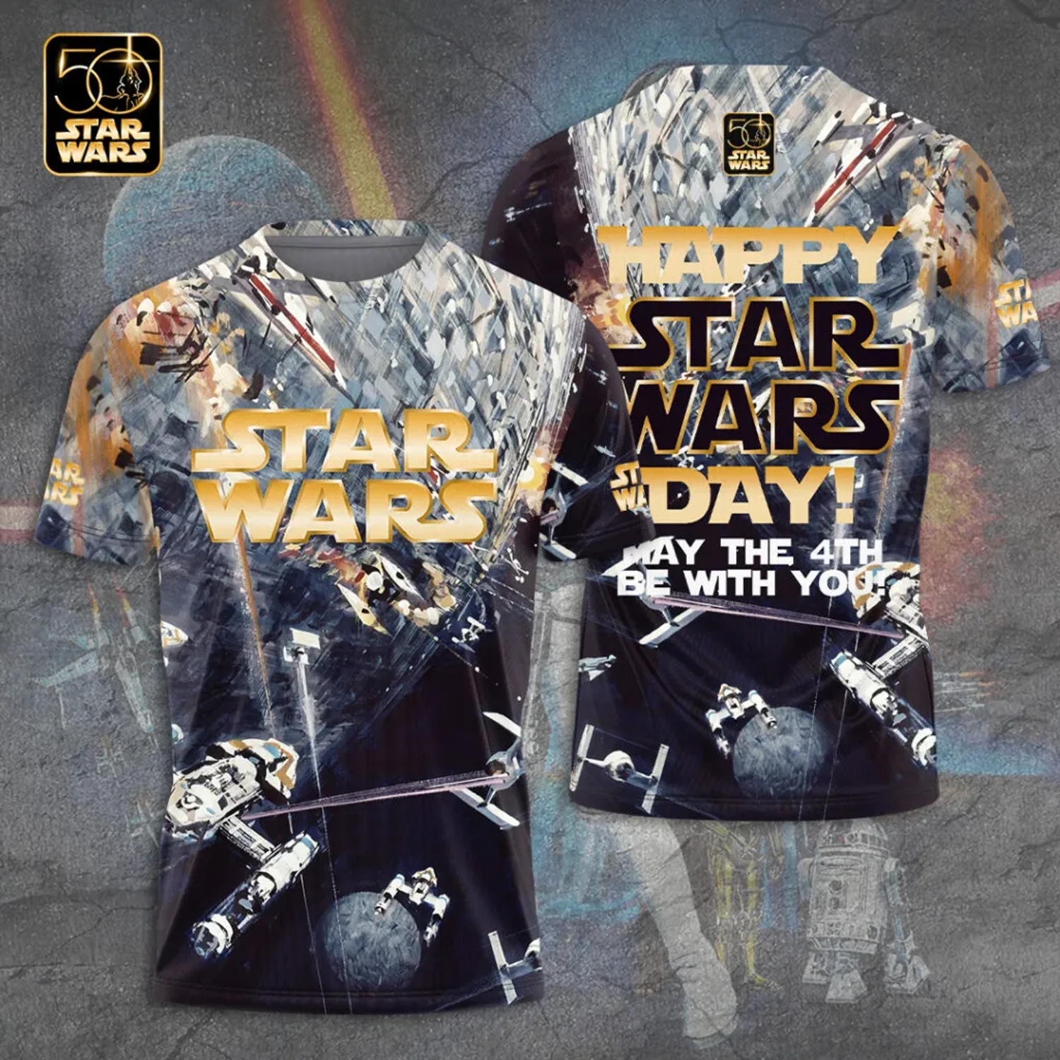 Star Wars 50th Anniversary Sci-Fi 3D Apparel Collection Star Wars 50th Anniversary Sci-Fi 3D Apparel Collection